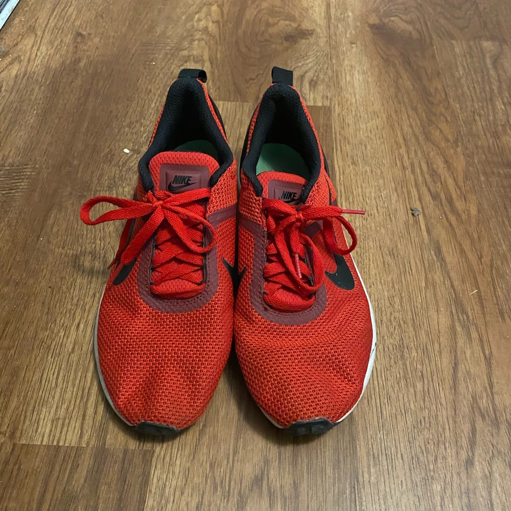 Red and black Nike shoes. Casual athletic shoes size 11.5.